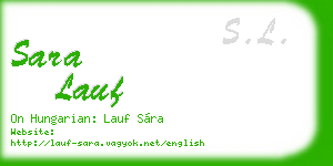 sara lauf business card