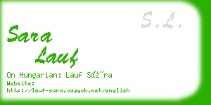 sara lauf business card